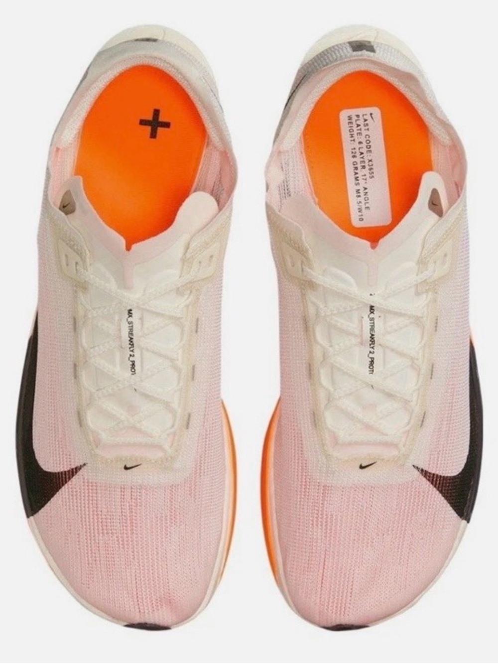 Nike ZoomX StreakFly 2 Proto Sail Total Orange White Black HF6417-100 sz 6.5